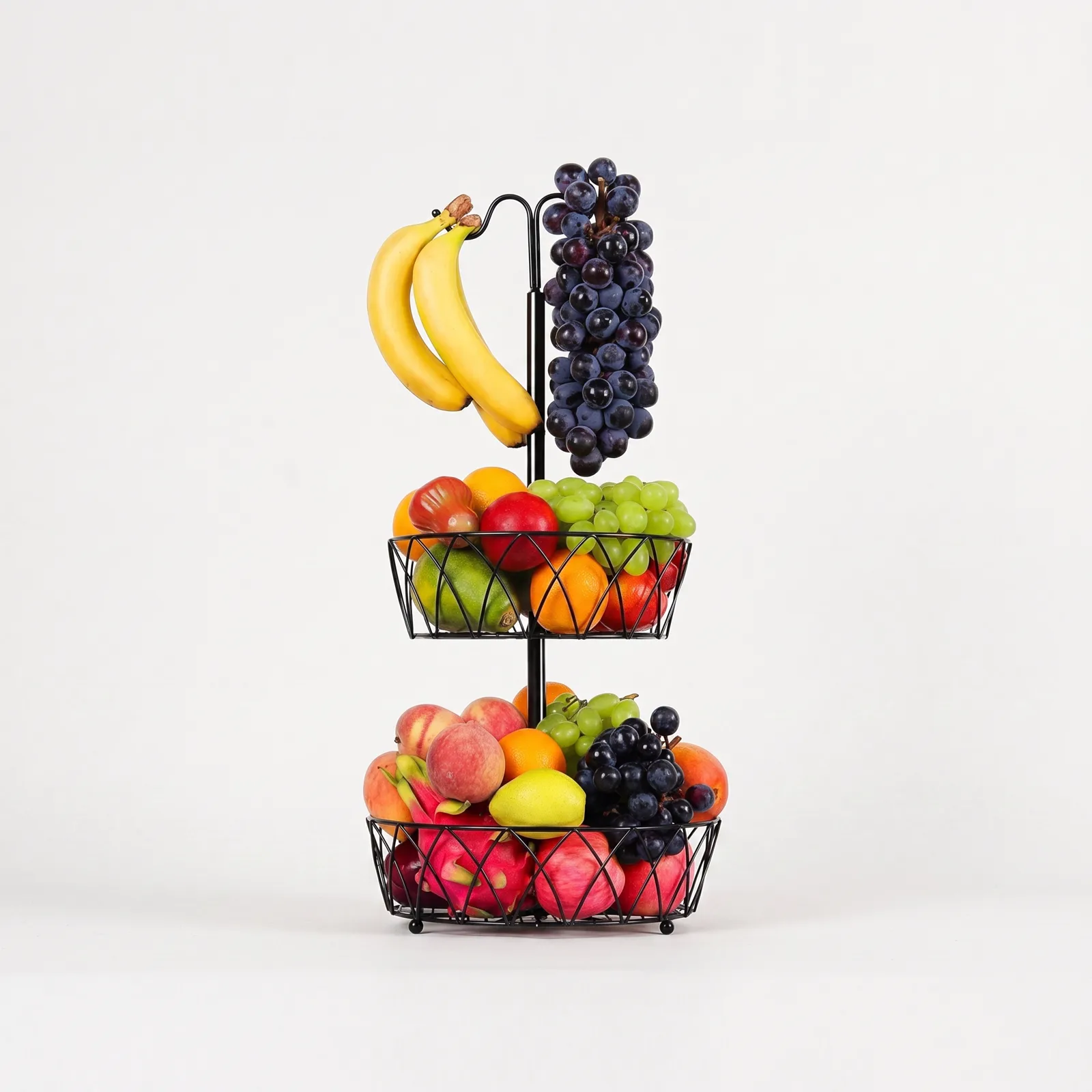 Fruit Basket With Banana Hanger Iron